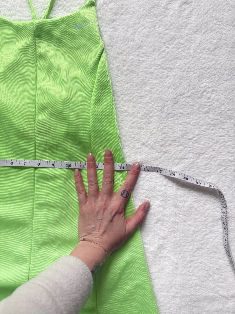 Nike Lime Green Strappy Back Dress Women’s Small Spaghetti Strap Athleisure - Picture 6 of 7